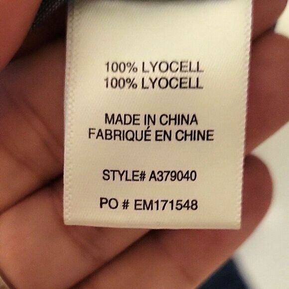 SIDE STITCH Blue 100% Lyocell Button-Up Long Sleeve Fringe Shirt size XS - Picture 11 of 11